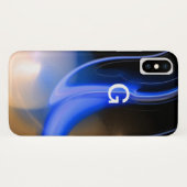 ALIEN PEARL Monogramm lila Case-Mate iPhone Hülle (Rückseite (Horizontal))