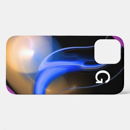 ALIEN PEARL Monogramm lila Case-Mate iPhone Hülle (Rückseite (Horizontal))