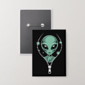 Alien Peeping Button (Vorderseite/Rückseite)