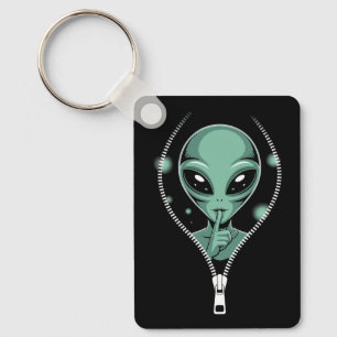 Alien Peeping Schlüsselanhänger