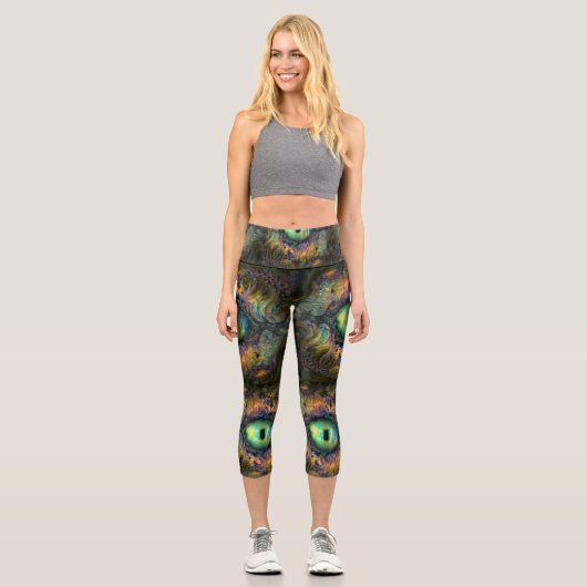 Alien Peeploch Capri Leggings (Vorderseite)