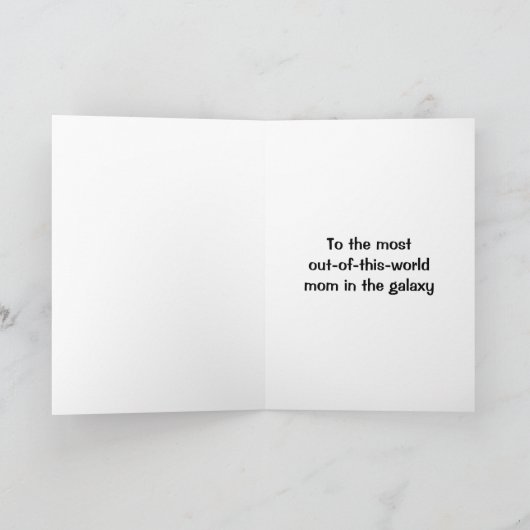 Alien Personalisierter Muttertag Karte (Innenseite)