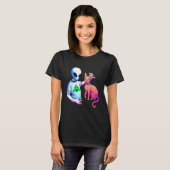 Alien Petting A Cat Alien Ufo Cat Kids Men Women T-Shirt (Vorne ganz)