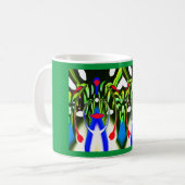 Alien Pflanze bildet Kunst Kaffeetasse (Vorderseite Links)