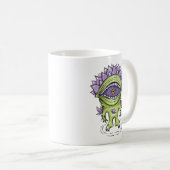 Alien Pflanze Charakter - Astronautenkreatur Kaffeetasse (VorderseiteRechts)
