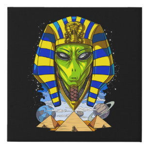 Alien-Pharao Ägypten Tutankhamun altes Annunaki Künstlicher Leinwanddruck