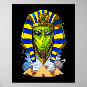 Alien Pharaoh Ägypten Tutankhamun Ancient Annunaki Poster