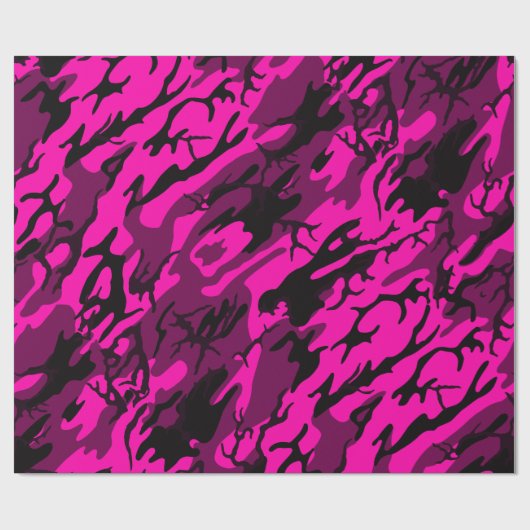 Alien Pink Camouflage Geschenkpapier (Flach)