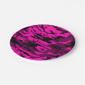 Alien Pink Camouflage Pappteller (Schrägansicht)