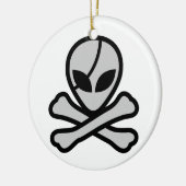 Alien Pirate Keramik Ornament (Links)