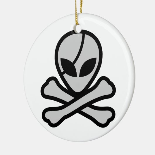 Alien Pirate Keramik Ornament (Links)