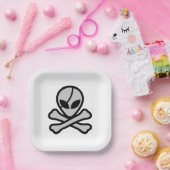 Alien Pirate Pappteller (Party)