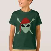 Alien Pirate Piratenflagge T-Shirt (Vorderseite)