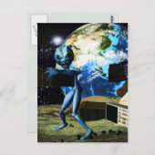 Alien Pirate Postkarte (Vorne/Hinten)