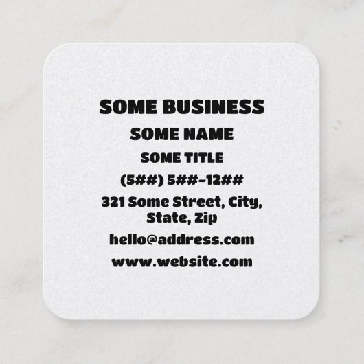 Alien Pirate Quadratische Visitenkarte (Rückseite)