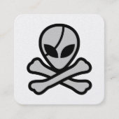 Alien Pirate Quadratische Visitenkarte (Vorderseite)