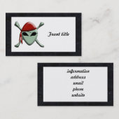 Alien Piratenflagge mit Starrhintergrund Visitenkarte (Vorne/Hinten)