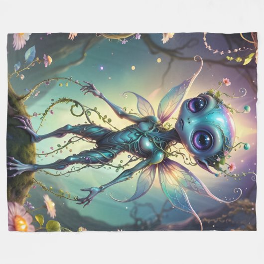 Alien Pixie 02 Fleece Blanket (Vorderseite (Horizontal))