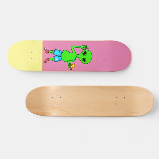 Alien-Pizza durch @TheAstroBoss Skateboard (Horizontal)