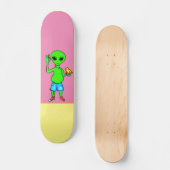 Alien-Pizza durch @TheAstroBoss Skateboard (Vorderseite)