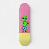 Alien-Pizza durch @TheAstroBoss Skateboard (Vorne)
