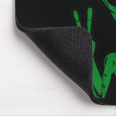 Alien Pizza Eating Peace Fun Space Area-51 Hallowe Mousepad (Ecke)