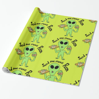 Alien Pizza Geschenkpapier