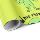 Alien Pizza Geschenkpapier (Rolleneckpunkt)