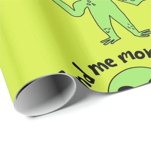 Alien Pizza Geschenkpapier (Rolleneckpunkt)