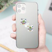 Alien Pizza Party Sticker - Funny Space und Pizza (Telefon)