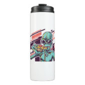 Alien Pizza Thermosbecher (Vorderseite)