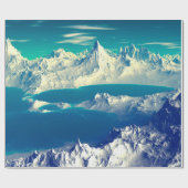 Alien Planet - 3D Computer-Kunstwerk. Felsen und s Geschenkpapier (Flach)