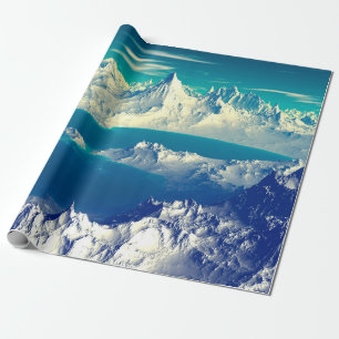 Alien Planet - 3D Computer-Kunstwerk. Felsen und s Geschenkpapier