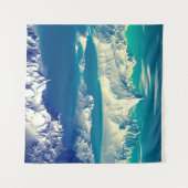 Alien Planet - 3D Computer-Kunstwerk. Felsen und s Wandteppich (Vorderseite (Horizontal))