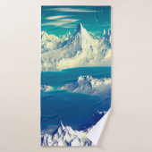 Alien Planet - 3D-Computerarbeit. Steine und s Badehandtuch (Badehandtuch)