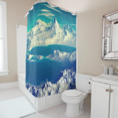 Alien Planet - 3D-Computerarbeit. Steine und s Duschvorhang (Beispiel)