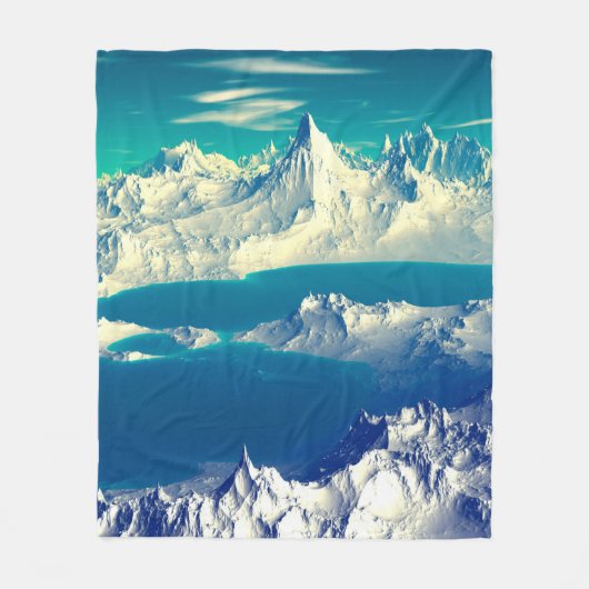 Alien Planet - 3D-Computerarbeit. Steine und s Fleecedecke (Vorderseite)