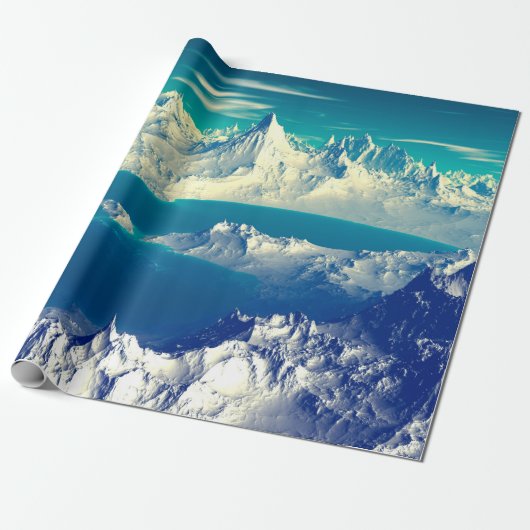 Alien Planet - 3D-Computerarbeit. Steine und s Geschenkpapier (Ungerollt)