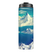 Alien Planet - 3D-Computerarbeit. Steine und s Thermosbecher (Vorderseite)