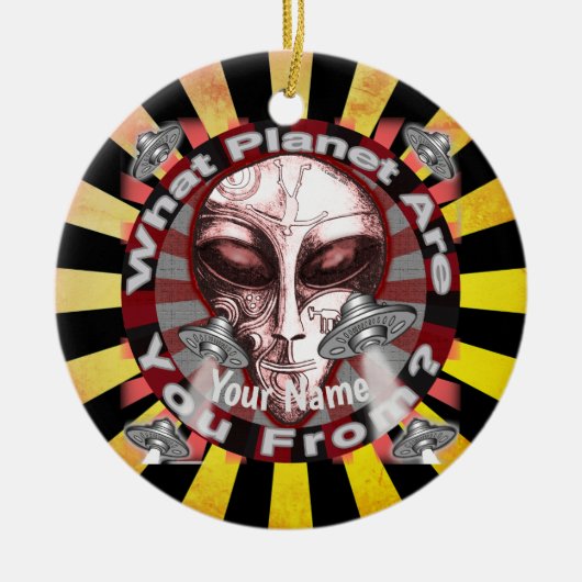 Alien Planet Keramik Ornament (Vorne)