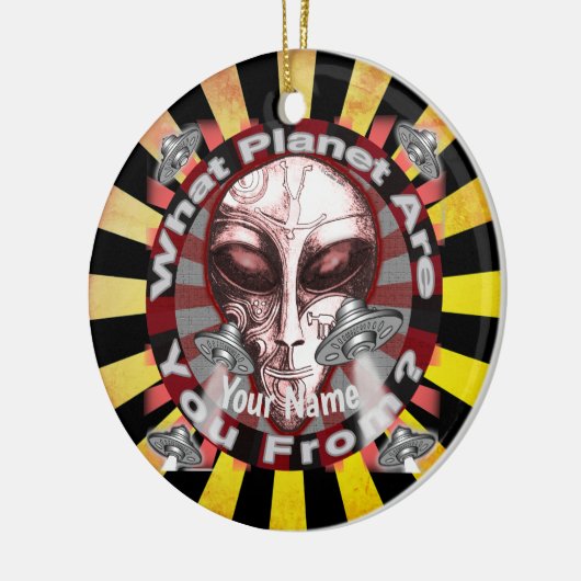 Alien Planet Keramik Ornament (Links)