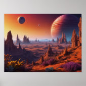 Alien Planet Landscape Poster (Vorne)
