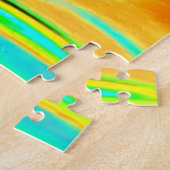 Alien Planet Marble Green Orange Black Puzzle (Seite)