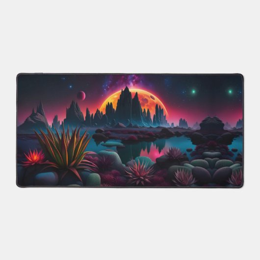 Alien Planet Moon Schreibtischunterlage (Vorderseite)