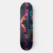 Alien Planet Moon Skateboard (Vorderseite)