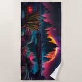 Alien Planet Moon Strandtuch (Vorderseite)