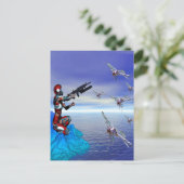 Alien Planet Postkarte (Stehend Vorderseite)