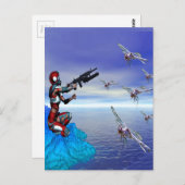 Alien Planet Postkarte (Vorne/Hinten)