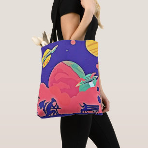 Alien Planet Retro SciFi Tasche