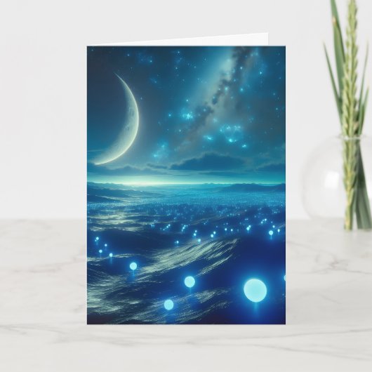 Alien Planet und Alien LIfeforms in Blue Karte (Vorderseite)